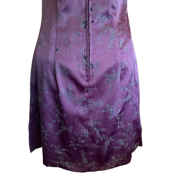 Vtg City Triangles Velvet Floral Mini Dress Glitter Y2K Whimsigoth Fairy READ - Picture 6 of 11